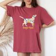 Beagle Mom For Women Cute Daisy Print Women's Oversized Comfort T-shirt Crimson