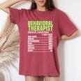 Behavioral Therapist Facts Analyst Behavior Tech Women Oversized Print Comfort T-shirt Crimson