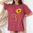 Best Cat Mom Ever Cat Lover Sunflower Pet Lover Women's Oversized Comfort T-Shirt Crimson