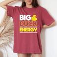 Big Duck Energy Rubber Duck Women's Oversized Comfort T-Shirt Crimson