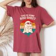 This Is Some Boo Sheet Halloween Costume Women's Oversized Comfort T-Shirt Crimson