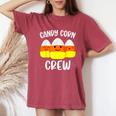 Candy Corn Crew Halloween Costume Friends Women's Oversized Comfort T-Shirt Crimson