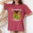 Cat Mom Sunflower Savannah Mom Women's Oversized Comfort T-shirt Crimson