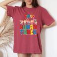 Cute Preschool Daycare School Teacher Tiny Human Tamer Women's Oversized Comfort T-Shirt Crimson