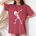 Dabbing Skeleton - Funny Halloween Dab Skull Women Oversized Print Comfort T-shirt Crimson