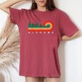 Evergreen Vintage Stripes Alphaba Mississippi Women's Oversized Comfort T-Shirt Crimson