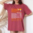 Fried Chicken Nutrition Food Facts Thanksgiving Xmas Women's Oversized Comfort T-Shirt Crimson