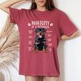 Anatomy Rottweiler Dog Owner Rottie Dad Mom Pet Lover Women's Oversized Comfort T-Shirt Crimson