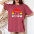 Cat Ew People Meowy Cat Lovers Halloween Women's Oversized Comfort T-Shirt Crimson