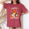 Joe Biden Happy Halloween Happy Christmas Saying Women's Oversized Comfort T-Shirt Crimson