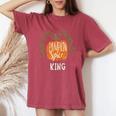 King Pumkin Spice Fall Matching For Family Women's Oversized Comfort T-Shirt Crimson