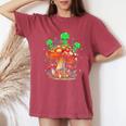 Magic Mushroom Alien Trippy Shroom Lsdweed Acid Trip Women's Oversized Comfort T-Shirt Crimson