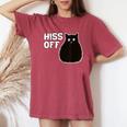 Hiss Off Women's Oversized Comfort T-Shirt Crimson
