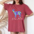 Goat Mom Saying Cute Floral Goat Lover Women's Oversized Comfort T-shirt Crimson