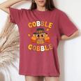 Gobble Turkey Day Happy Thanksgiving Toddler Girl Boy Women's Oversized Comfort T-Shirt Crimson