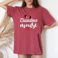 Grandma Mouse Grandma Mouse Heart Grandma Mother Day Women's Oversized Comfort T-Shirt Crimson