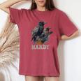 Groovy Hardy I Woke Up On The Wrong Side Of The Truck Bed Women's Oversized Comfort T-Shirt Crimson