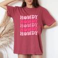 Groovy Howdy Western Girl Country Rodeo Pink Cowgirl Retro Women's Oversized Comfort T-Shirt Crimson