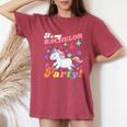 Groovy It's My Bachelor Party Unicorn Marriage Party Women's Oversized Comfort T-Shirt Crimson