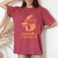 Growing My Pumpkin Pie Thanksgiving Pregnancy Announcement Thanksgiving Pregnancy Announcement Women's Oversized Comfort T-Shirt Crimson