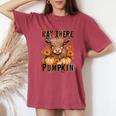 Hay There Pumkin Highland Cow Fall Autumn Thanksgiving Women's Oversized Comfort T-Shirt Crimson