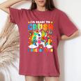 I'm Ready To Crush Kindergarten Dabbing Unicorn Cute Girls Women's Oversized Comfort T-Shirt Crimson