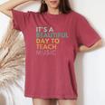 It's A Beautiful Day To Teach Music Teacher Specials Squad Women's Oversized Comfort T-Shirt Crimson
