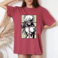Japanese Anime Girl Waifu Japan Kawaii Otaku Women's Oversized Comfort T-Shirt Crimson