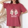 Just A Breathe Yoga Inhale Exhale Nature Lung Floral Women's Oversized Comfort T-Shirt Crimson