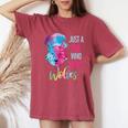 Just A Girl Who Loves Wolves Wild Animal Girls Wolf Women's Oversized Comfort T-Shirt Crimson