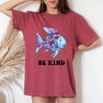 Be Kind Rainbow Fish Teacher Life Teaching Back To School Women's Oversized Comfort T-Shirt Crimson