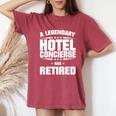 A Legendary Hotel Concierge Has Retired Women's Oversized Comfort T-Shirt Crimson