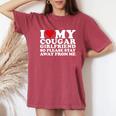 I Love My Cougar Girlfriend I Heart My Cougar Girlfriend Women's Oversized Comfort T-Shirt Crimson