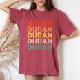 Love Heart Duran Vintage Style Black Duran Women's Oversized Comfort T-Shirt Crimson