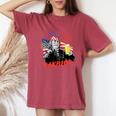 Merica 4Th Of July Usa Flag Ben Franklin Beer Bzr Women's Oversized Comfort T-Shirt Crimson