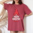 The Mom Gnome Family Matching Group Christmas Women's Oversized Comfort T-Shirt Crimson