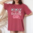 Mommy Of The Birthday Girl Farm Cow Mommy Birthday Girl Women's Oversized Comfort T-Shirt Crimson