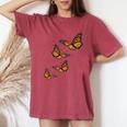 Monarch Butterfly -Milkweed Plants Butterflies Women's Oversized Comfort T-Shirt Crimson