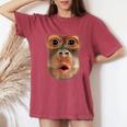 Monkey Face Breath Halloween Costume Women's Oversized Comfort T-Shirt Crimson