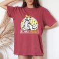 Nonna Saurus Sunflower Dinosaur Italian Grandma T Rex Women's Oversized Comfort T-shirt Crimson