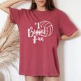 Number One 1 Biggest Fan Volleyball Mom Volleyball Dad Women's Oversized Comfort T-Shirt Crimson