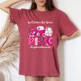 In October We Wear Pink Registered Nurse Life Breast Cancer Women's Oversized Comfort T-Shirt Crimson