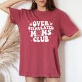 Overstimulated Moms Club Cool Moms Mama Mother's Sarcastic Women's Oversized Comfort T-Shirt Crimson