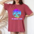 Panama City Flamingo Silhouette Group Vacation Women's Oversized Comfort T-shirt Crimson