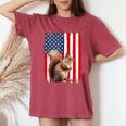 Patriotic Squirrel Usa Flag American 4Th Of July Women's Oversized Comfort T-Shirt Crimson