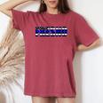 Protect And Serve In Fresno Police Flag Pd Women's Oversized Comfort T-Shirt Crimson