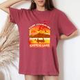 Retro Camp Counselor Crystal Lake With Blood Stains Counselor Women's Oversized Comfort T-Shirt Crimson