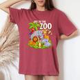Safari Zoo Birthday Party Wild Zoo Animals Teacher Toddlers Women's Oversized Comfort T-Shirt Crimson