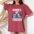 Schools Out Forever Senior 2021 Last Day Of School Women's Oversized Comfort T-shirt Crimson