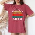Simple Halloween Costume Flamingo Pretend Im A Flamingo Women's Oversized Comfort T-shirt Crimson
